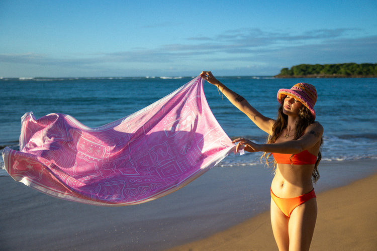 Pareo Ruta del Sol in Pink Flamingo