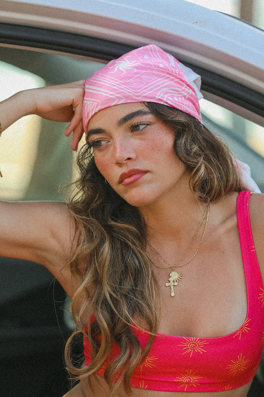 Pañuelo Ruta del Sol in Pink Flamingo